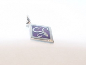 Pendentif en argent émaillé 